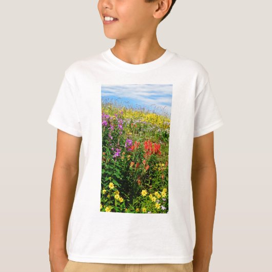 Rocky Mountains-Wildblumen T-Shirt (Vorderseite)