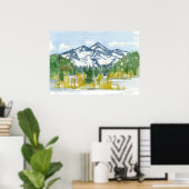 Rocky Mountains Winterschnee Colorado Poster (Heimbüro)