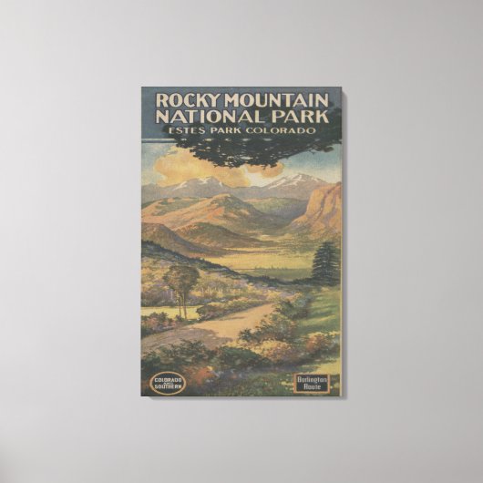 Rocky Mt. Nat'l Park Brochure # 1 Leinwanddruck (Vorderseite)