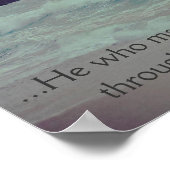 Rocky Ocean Shore mit Bible Verse Poster (Ecke)