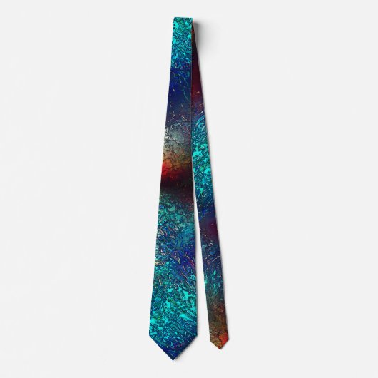 Rocky- oder Aluminiumfolie unter blauem und rotem  Krawatte (Vorderseite)