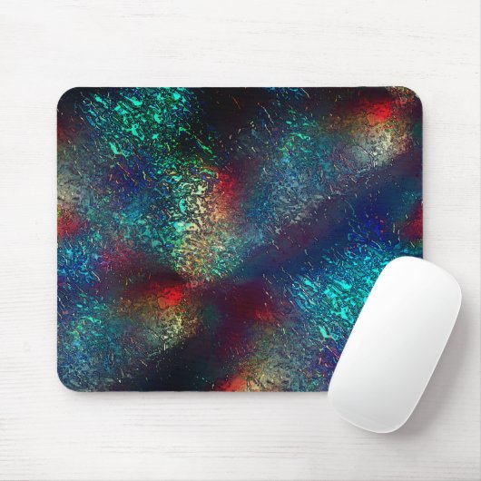 Rocky- oder Aluminiumfolie unter blauem und rotem Mousepad (Mit Mouse)
