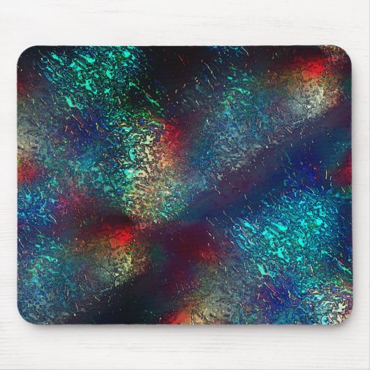 Rocky- oder Aluminiumfolie unter blauem und rotem  Mousepad (Vorne)