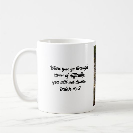 Rocky Path Bible Verse Coffee Tasse (Links)