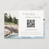 Rocky Pine Mountain Seascape Hochzeit QR Code UAWG Begleitkarte (Vorderseite)