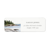 Rocky Pine Mountain Wassercolor Seascape Adresse (Vorne)