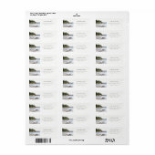 Rocky Pine Mountain Wassercolor Seascape Adresse (Vorne)