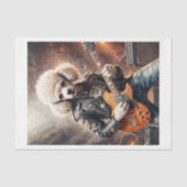 Rocky Poodle spielt Gitarre beim Konzert - Seidenpapier (Vorderseite)