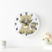 Rocky Raccoon Große Wanduhr (Zuhause)
