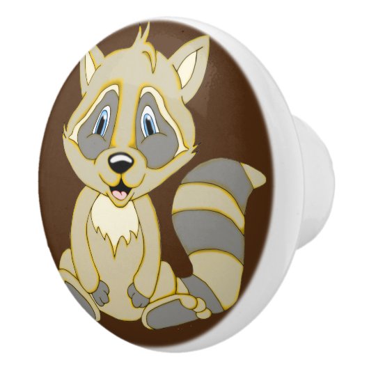 Rocky Raccoon Keramik Knobs Keramikknauf (Rechts)