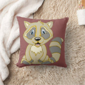 Rocky Raccoon Square Kissen (Decke)