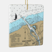 Rocky River Ohio Nautical Chart Keramikornament (Rechts)