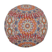 Rocky Roads Rustikales Orange Vintag Kaleidoskop Baseball (Rückseite)