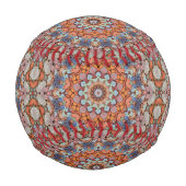 Rocky Roads Rustikales Orange Vintag Kaleidoskop Baseball (Vorderseite)