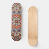 Rocky Roads Rustikales Orange Vintag Kaleidoskop Skateboard (Vorderseite)