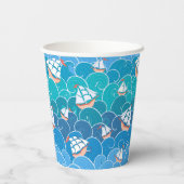 Rocky Sea Pattern Pappbecher (Rückseite)