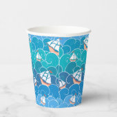 Rocky Sea Pattern Pappbecher (Rechts)