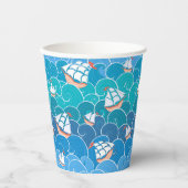 Rocky Sea Pattern Pappbecher (Vorderseite)