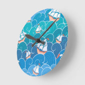 Rocky Sea Pattern Runde Wanduhr (Winkel)