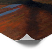 Rocky Seashore bei Sonnenuntergang Poster (Ecke)