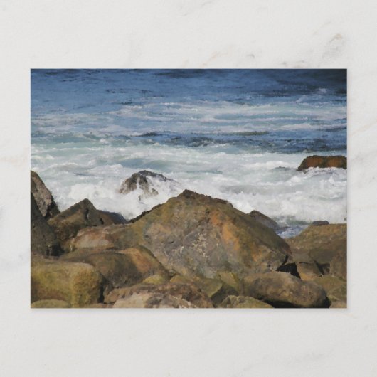 Rocky Seashore Postcard Postkarte (Vorderseite)