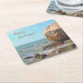 Rocky Seashore Rechteckiger Pappuntersetzer (angewinkelt)