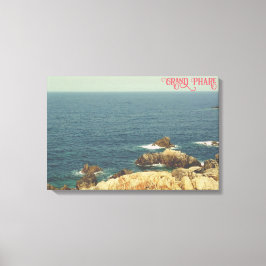 Rocky shore beach of the Grand Phare of Jijel  Leinwanddruck