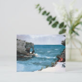 Rocky Shore Bermuda Winslow Homer Postkarte (Stehend Vorderseite)