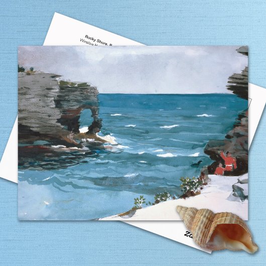 Rocky Shore Bermuda Winslow Homer Postkarte