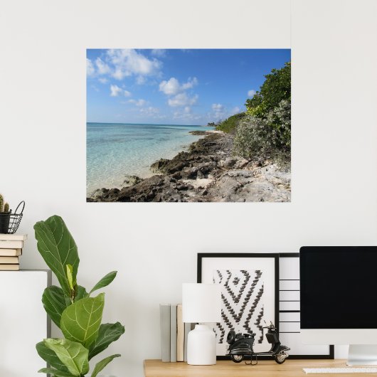 Rocky Shore - Coco Cay Poster (Heimbüro)