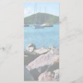 Rocky Shore St. Thomas Wedding Menu Menükarte (Rückseite)