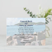 Rocky Shore St. Thomas Wedding Products Einladung (Stehend Vorderseite)