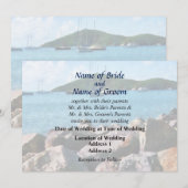 Rocky Shore St. Thomas Wedding Products Einladung (Vorne/Hinten)