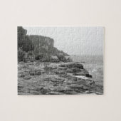 Rocky Shoreline Black and White Foto Puzzle (Horizontal)