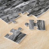 Rocky Shoreline Black and White Foto Puzzle (Seite)