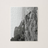 Rocky Shoreline Black and White Foto Puzzle (Vertikal)