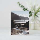 Rocky Silhouetten in Perranporth Postkarte (Stehend Vorderseite)