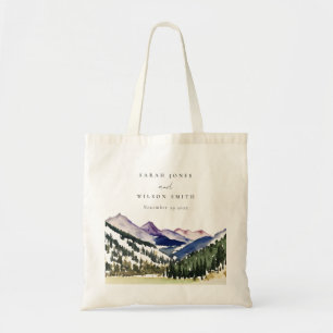 Rocky Snow Mountain Wasserfarbenwelt Hochzeit Tragetasche