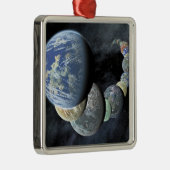 Rocky, terrestrisch silbernes ornament (Rechts)