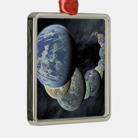 Rocky, terrestrisch silbernes ornament (Rechts)