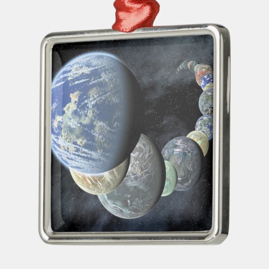 Rocky, terrestrisch silbernes ornament (Links)