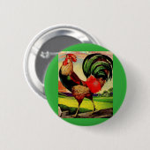 Rocky the Handsome Rooster Button (Vorne & Hinten)
