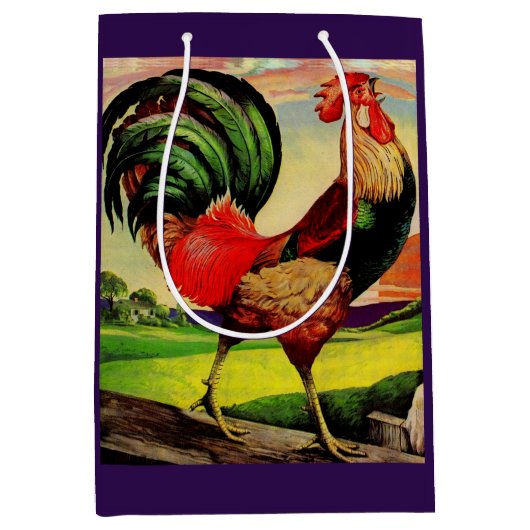 Rocky the Handsome Rooster Mittlere Geschenktüte (Vorderseite)