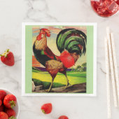 Rocky the Handsome Rooster Serviette (Beispiel)
