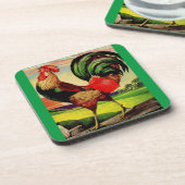 Rocky the Handsome Rooster Untersetzer (Linke Seite)