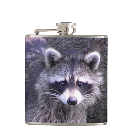 Rocky the Raccoon Flachmann (Vorderseite)