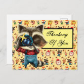 Rocky the Raccoon Postcard Postkarte (Vorne/Hinten)