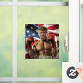 Rocky Trump: Der Bürgermeister der Freiheit Fensteraufkleber (Zuhause)