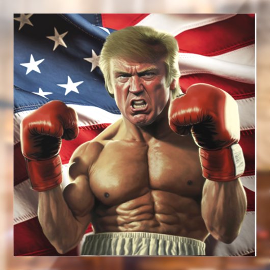 Rocky Trump: Der Bürgermeister der Freiheit Fensteraufkleber (Blatt 2)