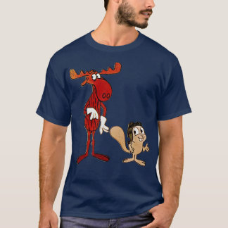 Rocky und Bullwinkle Authentischer Stil gestört T-Shirt